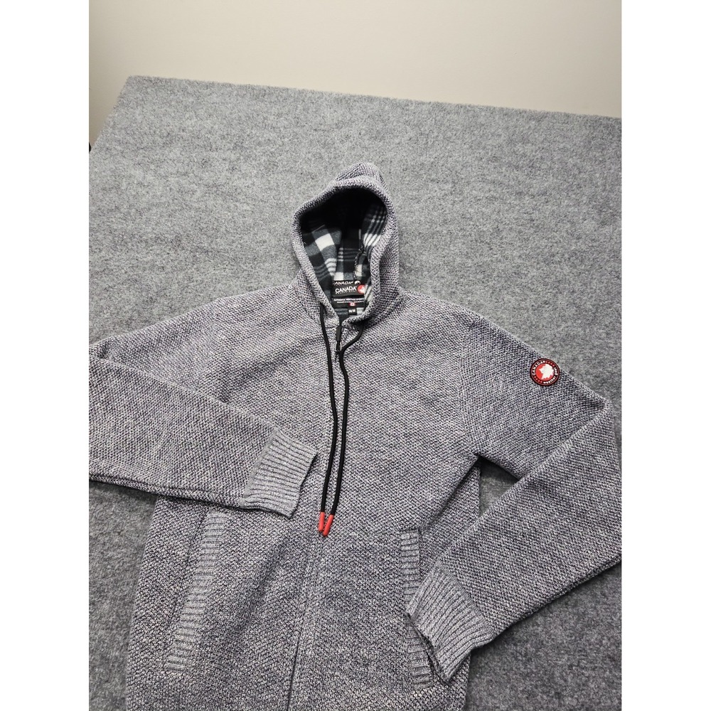 Canada Weather Gear Zip Up Hoodie Size Medium Lined Heather Gray Jacket